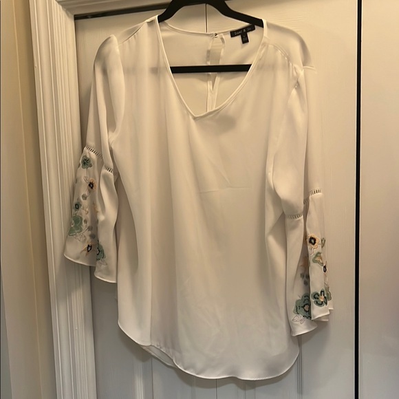 Sami & Jo white Embellished 3/4 Sleeve Blouse - Picture 1 of 3